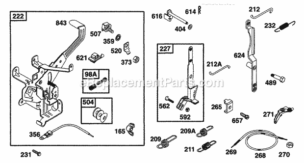 Briggs & Stratton 226432-0035-01 Engine Controls Diagram