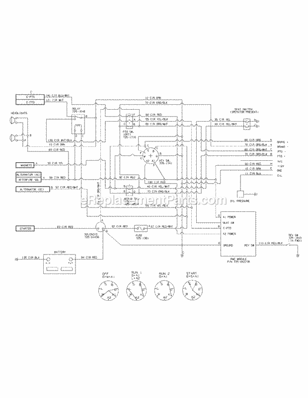 Cub Cadet GT1054 (14W794AK009, 14W794AK010, 14W794AK056) (2014) Tractor Page C Diagram