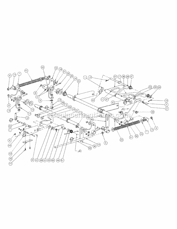 Cub Cadet M60-KH (53AH8CTX750) Tank 27HP Kohler V-Twin Ohv Lift Assembly Diagram