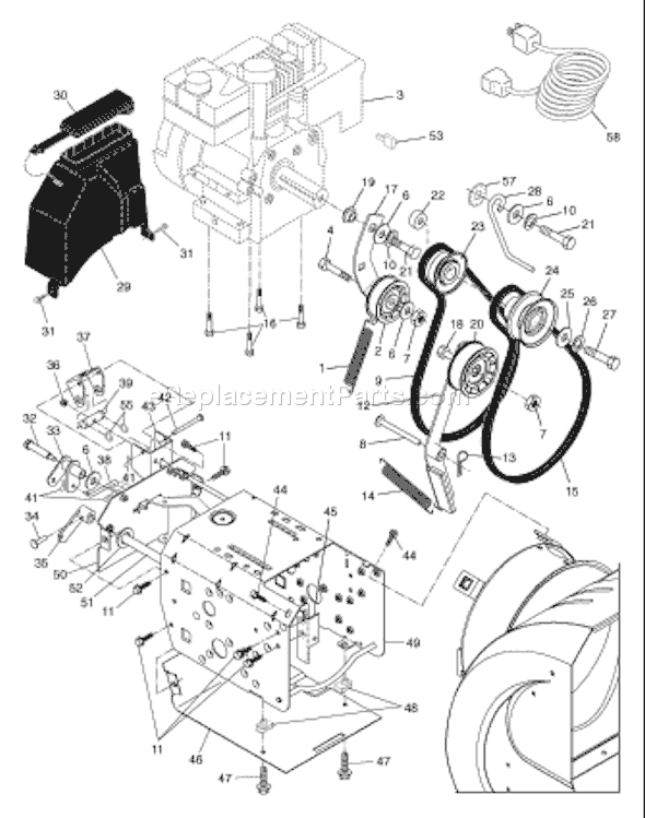 Husqvarna 10527 SBE (96193001600) (2006-08) Snowblower Page B Diagram