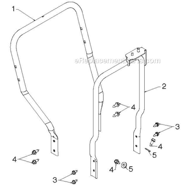 Husqvarna 924HV (96193007001)(2012-05) Snowblower Handle Diagram