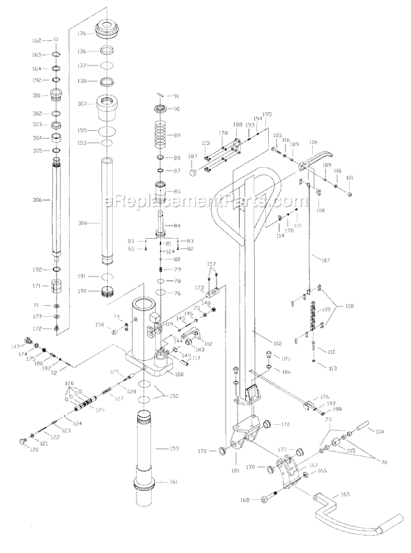 Jet HLPT-2745 (140088) High Lift Pallet Truck Page B Diagram