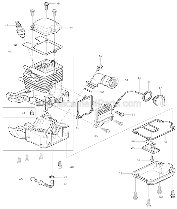 Makita BHX2500 Blower Page B Diagram