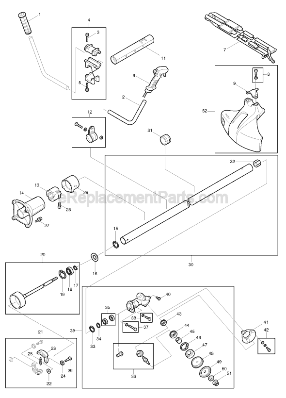 Makita RBC310 String Trimmer Page A Diagram