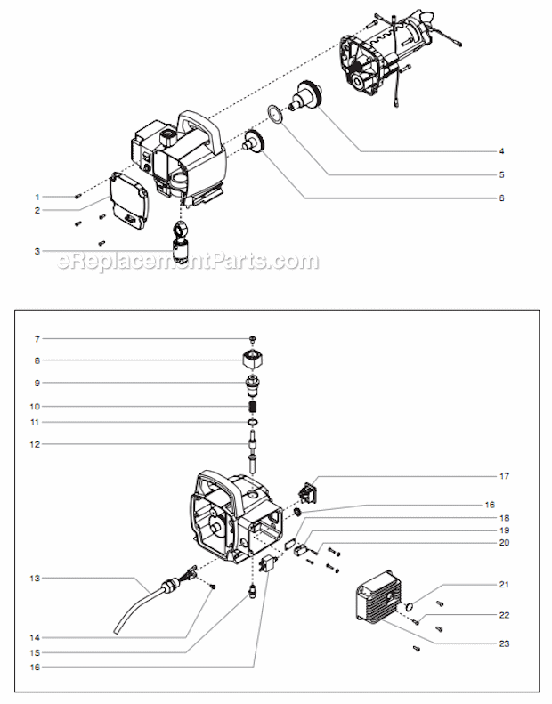 Titan 400 (Lowboy) Advantage Electric Piston Pump Gear Box Assembly Diagram