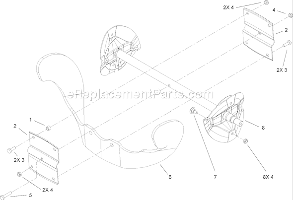 Toro 38581 (290000001-290999999)(2009) Snowthrower Rotor Assembly Diagram